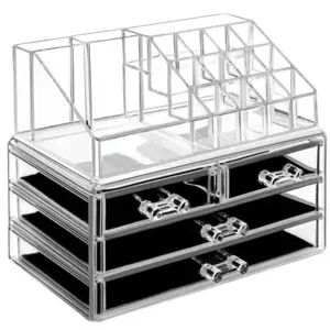 organizador de mesa acrílico transparente