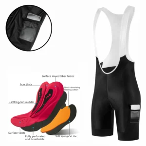 calção ciclismo lycra acolchoado gel