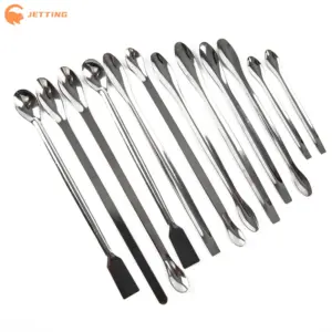 conjunto colheres espátulas laboratório