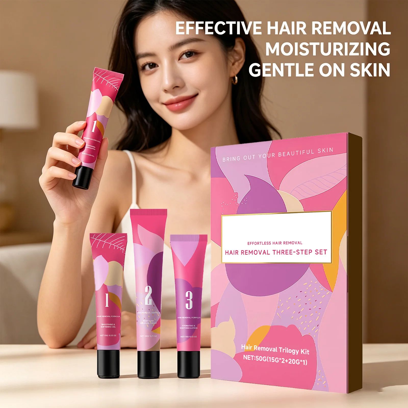 Kit AMZ de Remoção de Pelos Faciais 3 Passos - Imagem 2