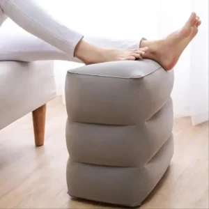 apoio inflável para pés de viagem