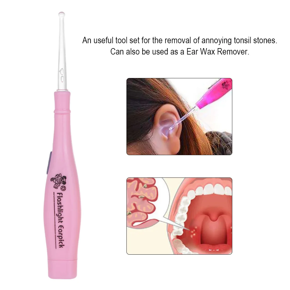 Earpick Aço Inoxidável com 3 Pontas LED para Limpeza Oral - Imagem 6