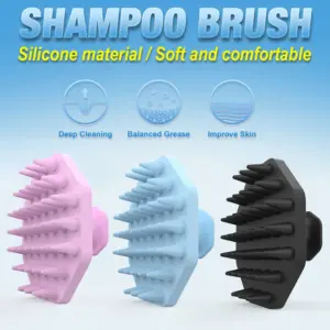 massageador de couro cabeludo silicone