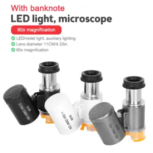 mini microscópio de bolso 60x