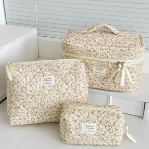 bolsa de cosméticos feminina algodão