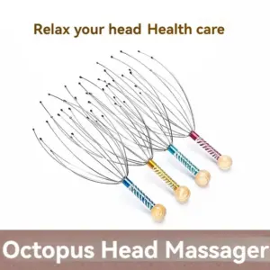 massageador manual de cabeça tipo polvo