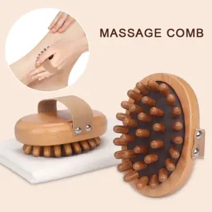 escova de massagem corporal de madeira