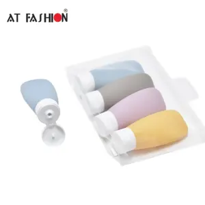 conjunto de garrafas recarregáveis para viagem