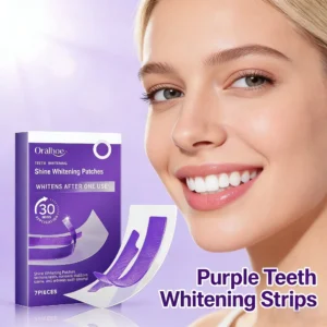 tiras clareadoras de dentes roxas
