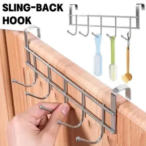 gancho de porta em aço inoxidável