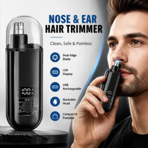 aparador de pelos nariz e orelha masculino recarregável usb