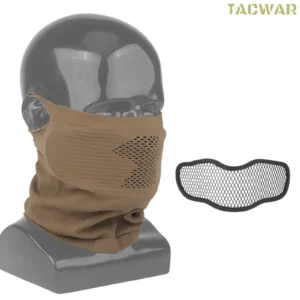 máscara facial tática balaclava malha de aço