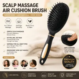 escova de cabelo com almofada de ar