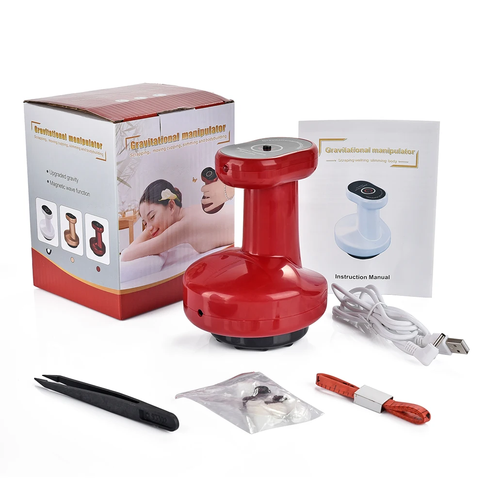 Massageador Elétrico Cupping Guasha com Aquecimento e EMS Vermelho - Imagem 6