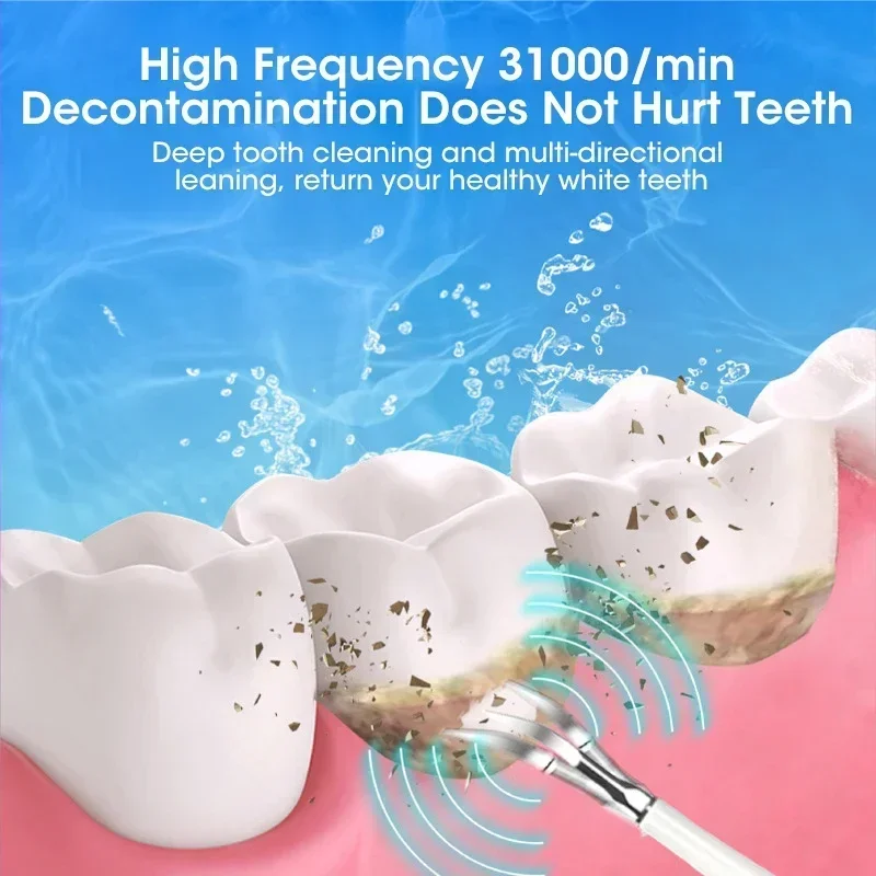 Escova Dental Elétrica Sônica 3 em 1 USB para Limpeza Bucal - Imagem 4