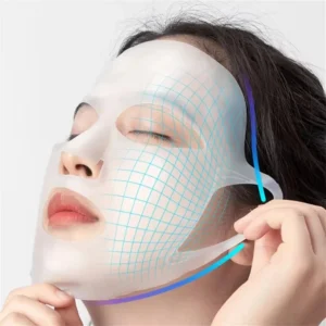 máscara facial 3d de silicone reutilizável