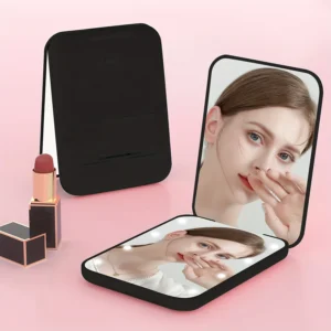 mini espelho de maquiagem led compacto