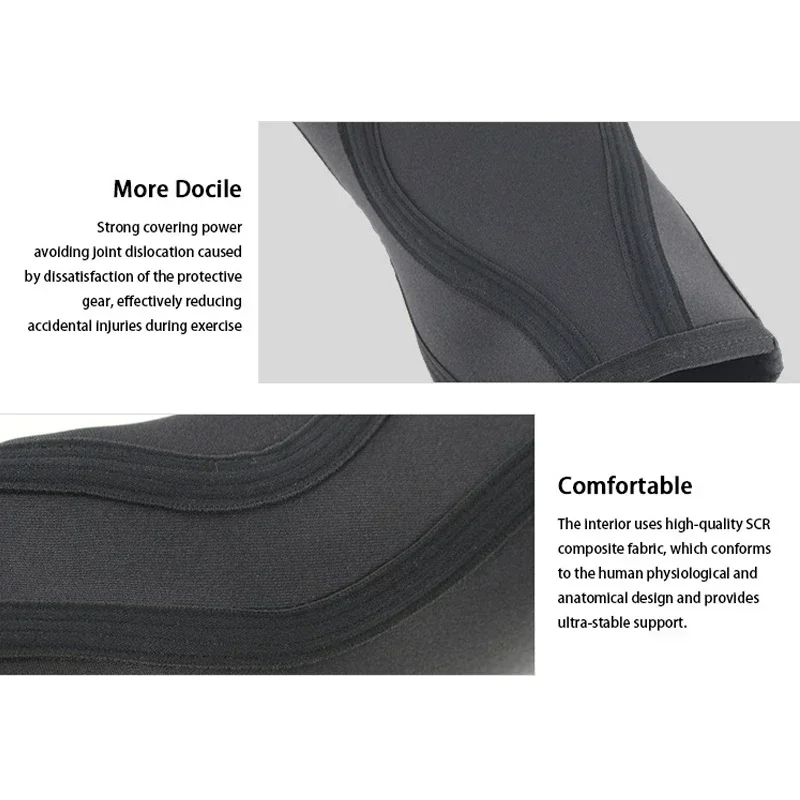 Par Joelheiras Neoprene Esportivas 7mm Compressão Cáqui Escuro - Imagem 5