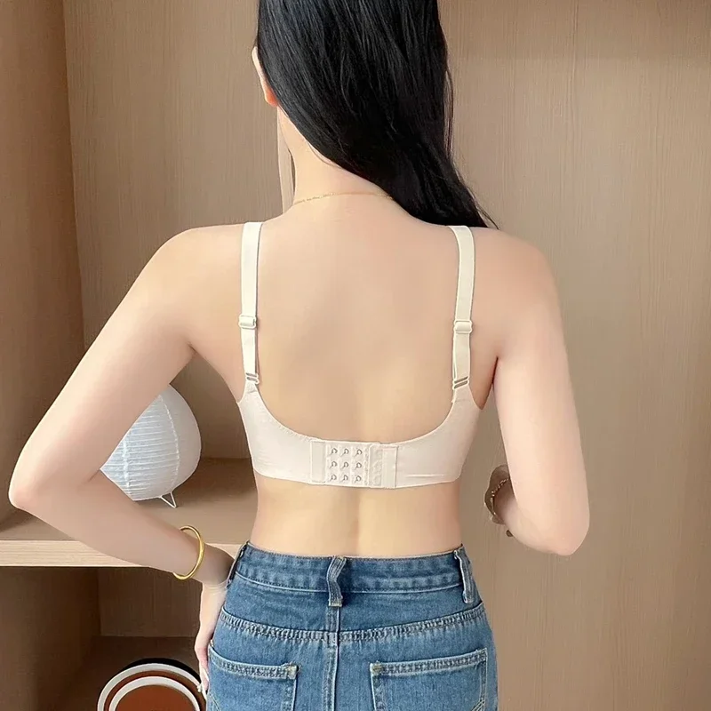 Sutiã Esportivo Sem Costura Push-Up Bege - Imagem 5