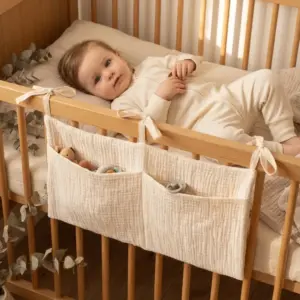 organizador de berço algodão muslin