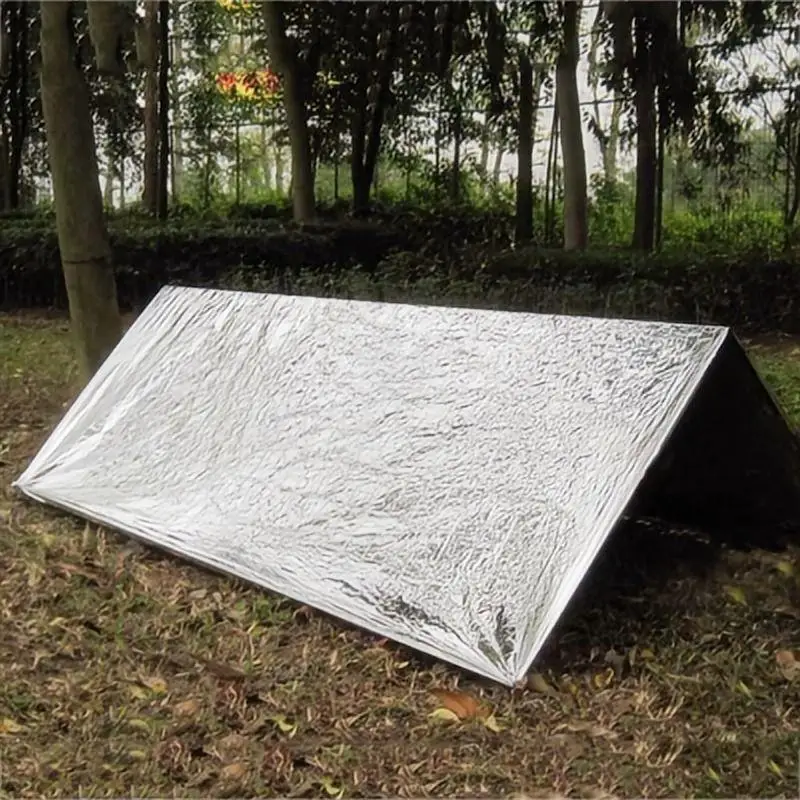 Cobertor de Emergência Prata para Acampamento 4 Peças - Imagem 4