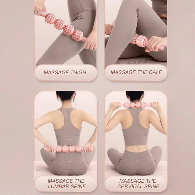 Rolo Massageador Muscular Portátil com 4 Bolas para Fáscia - Imagem 6
