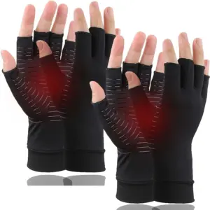 luvas de compressão com cobre