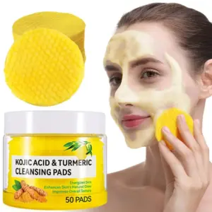 almofadas esfoliantes faciais açafrão-da-terra