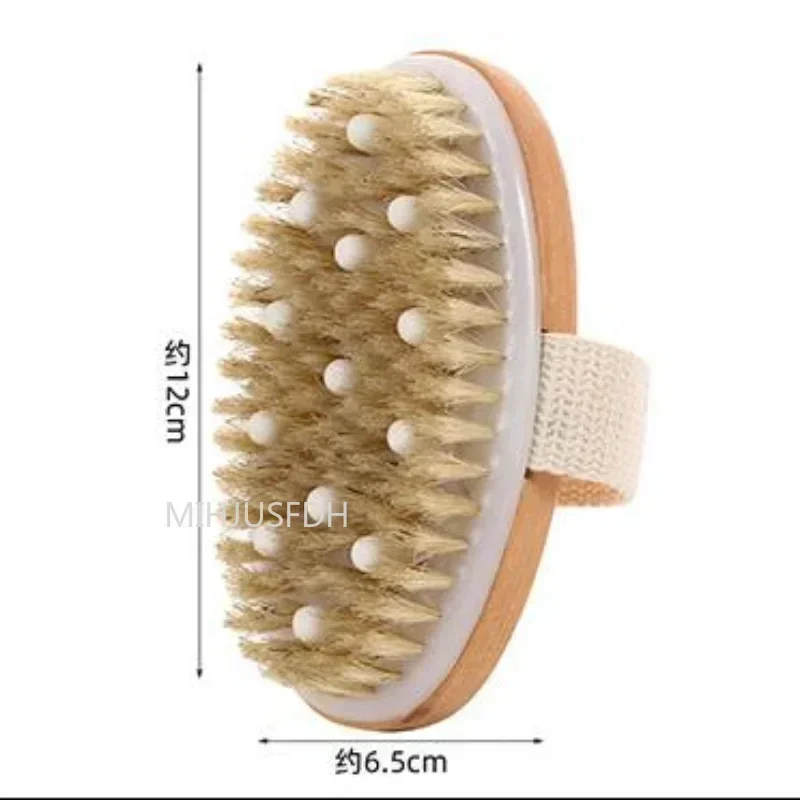 Escova de massagem corporal para pele seca, cerdas naturais - Imagem 6