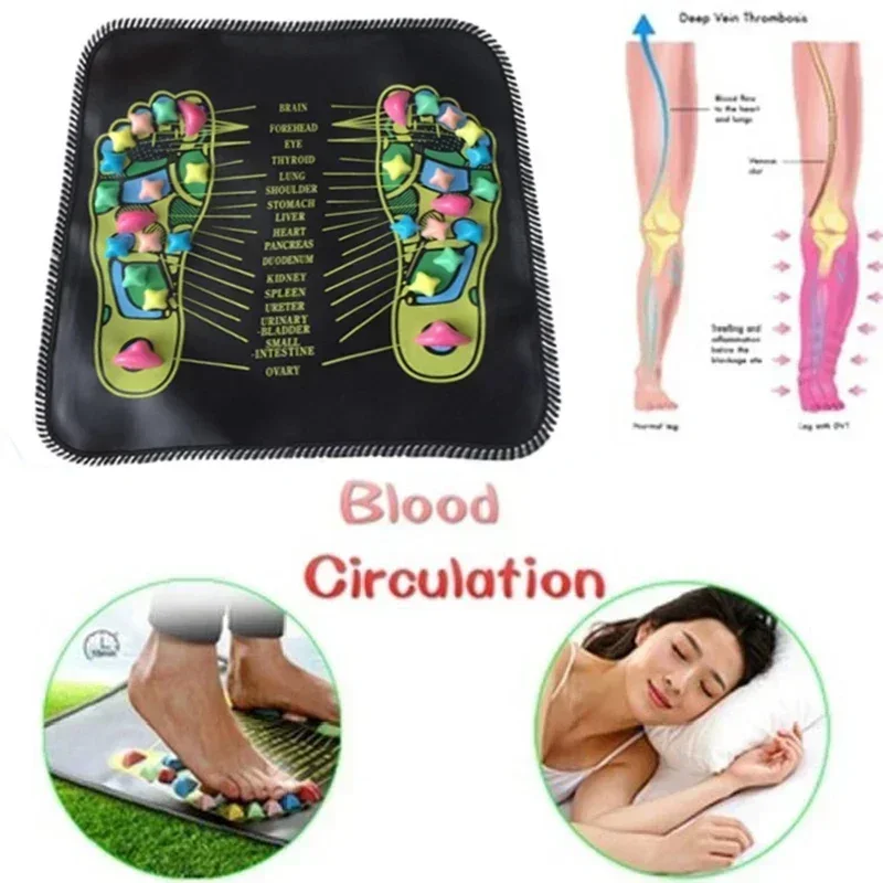 Tapete de Massagem para Pés Acupressão Plástico 35x35 cm - Imagem 2