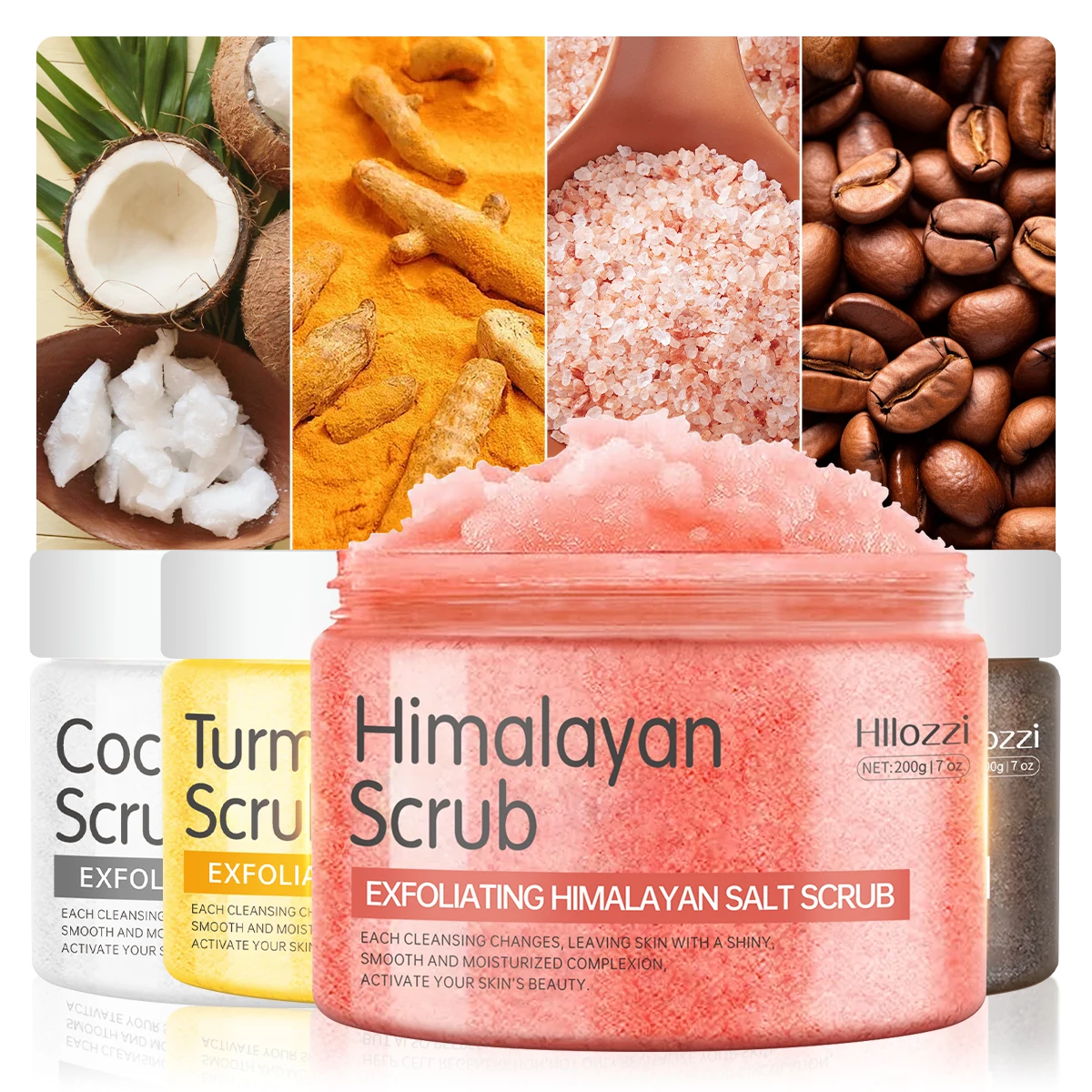 Sal do Himalaia Esfoliante Corporal Cúrcuma e Coco 200g - Imagem 2