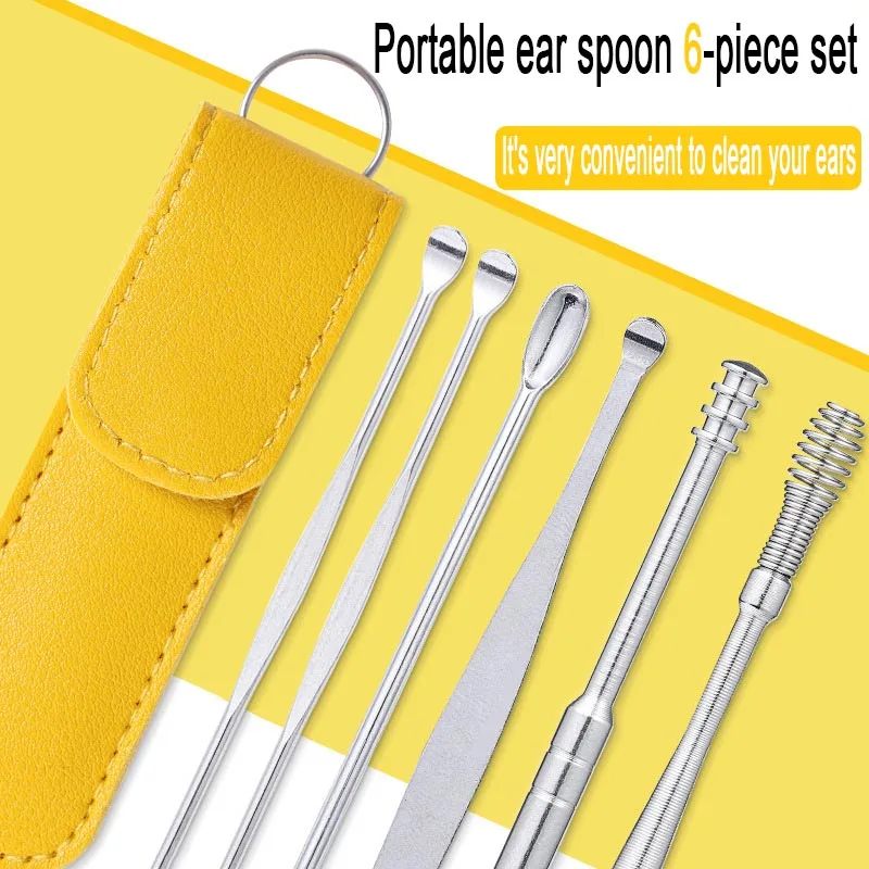 kit limpeza de ouvido aço inoxidável