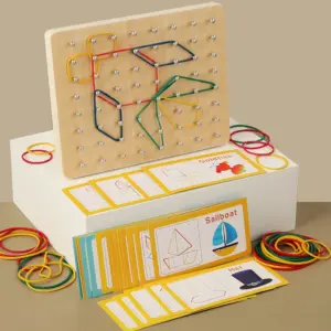 geoboard de madeira montessori