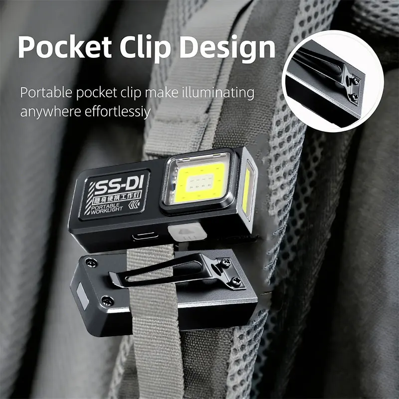 lanterna led cob mini portátil