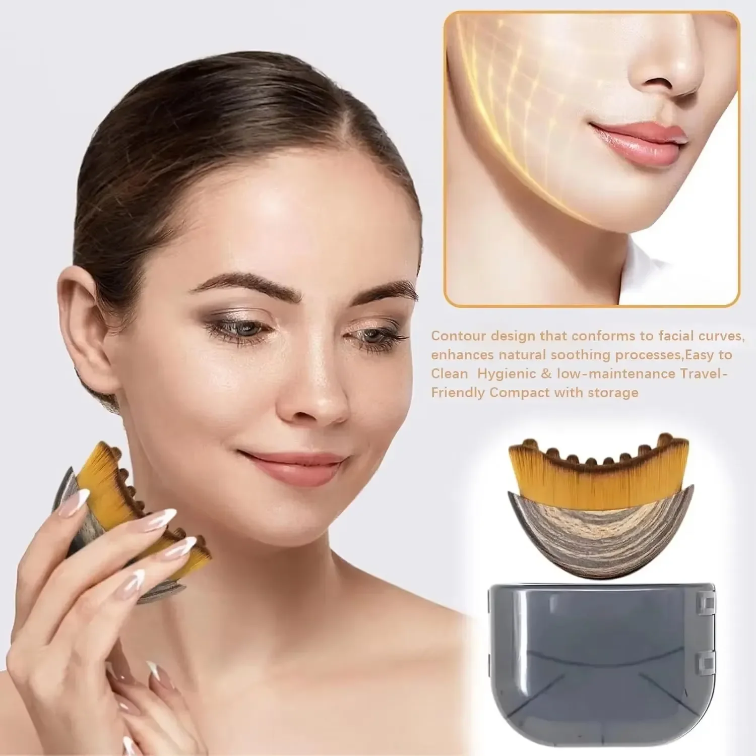 Escova Facial Linfática Ergonômica Azul - Imagem 5