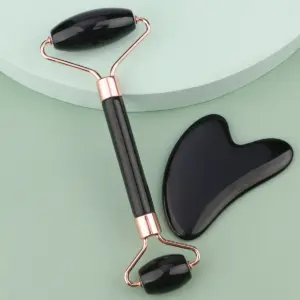 rolo massageador facial de resina gua sha