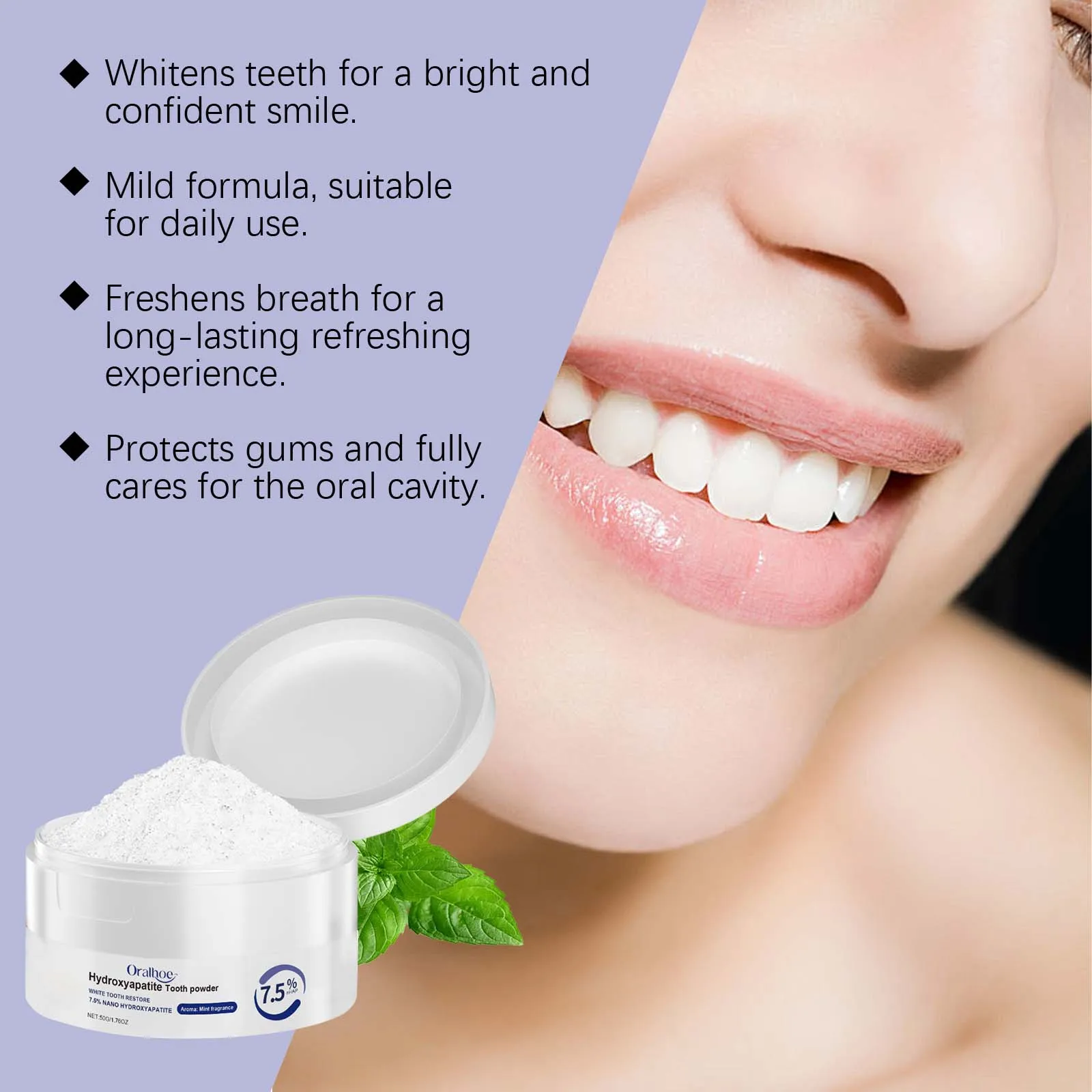 Pó Dental Clareador Limpeza Profunda 50g - Imagem 2
