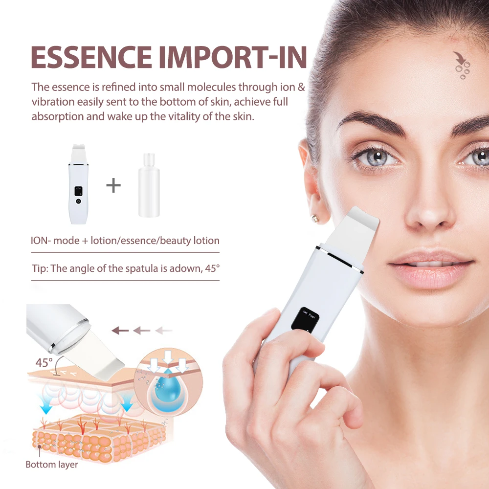 Depurador Ultrassônico Facial 4 Modos Branco - Imagem 3