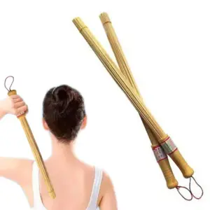massageador de bambu e madeira
