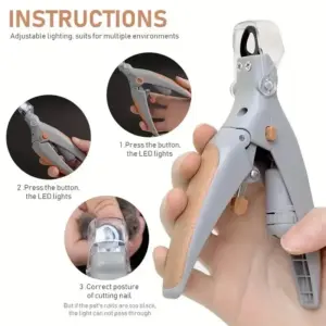 cortador de unhas led para pets