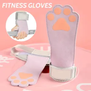 luva fitness couro formato pata