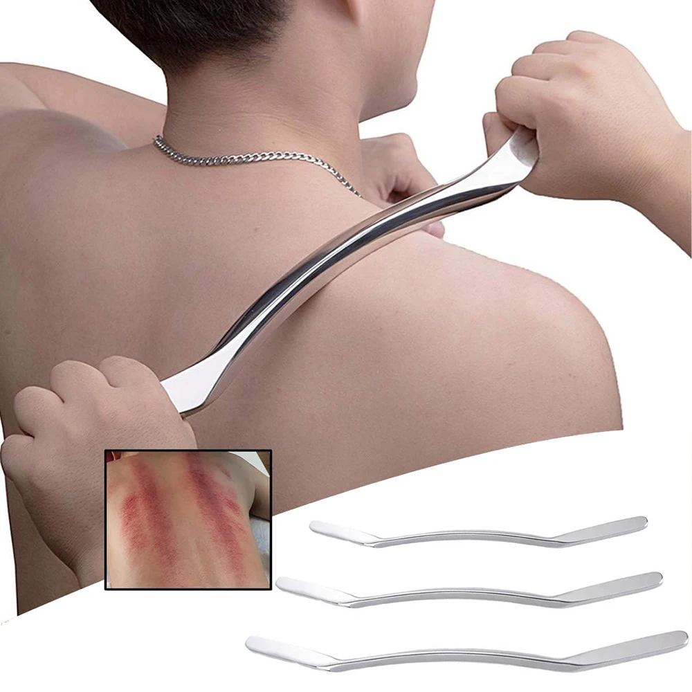 Gua Sha de Aço Inoxidável para Massagem Muscular Grande - Imagem 2