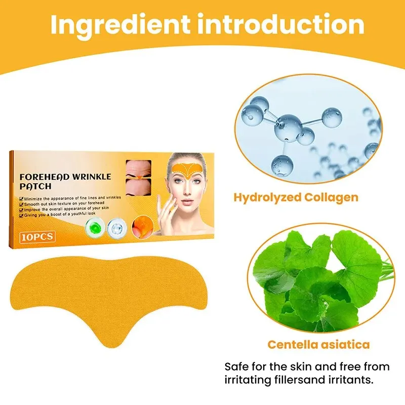 Adesivo para Linhas da Testa com Colágeno Hidrolisado 10 Peças - Imagem 6