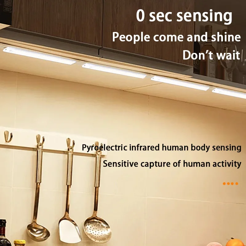 Luminária LED com Sensor de Movimento Recarregável 20cm Luz Quente - Imagem 4