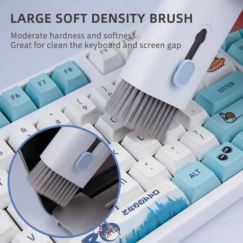 Kit de limpeza de teclado 7 em 1 para eletrônicos - CINZA - Imagem 3