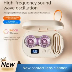 limpador de lentes de contato ultrassônico portátil