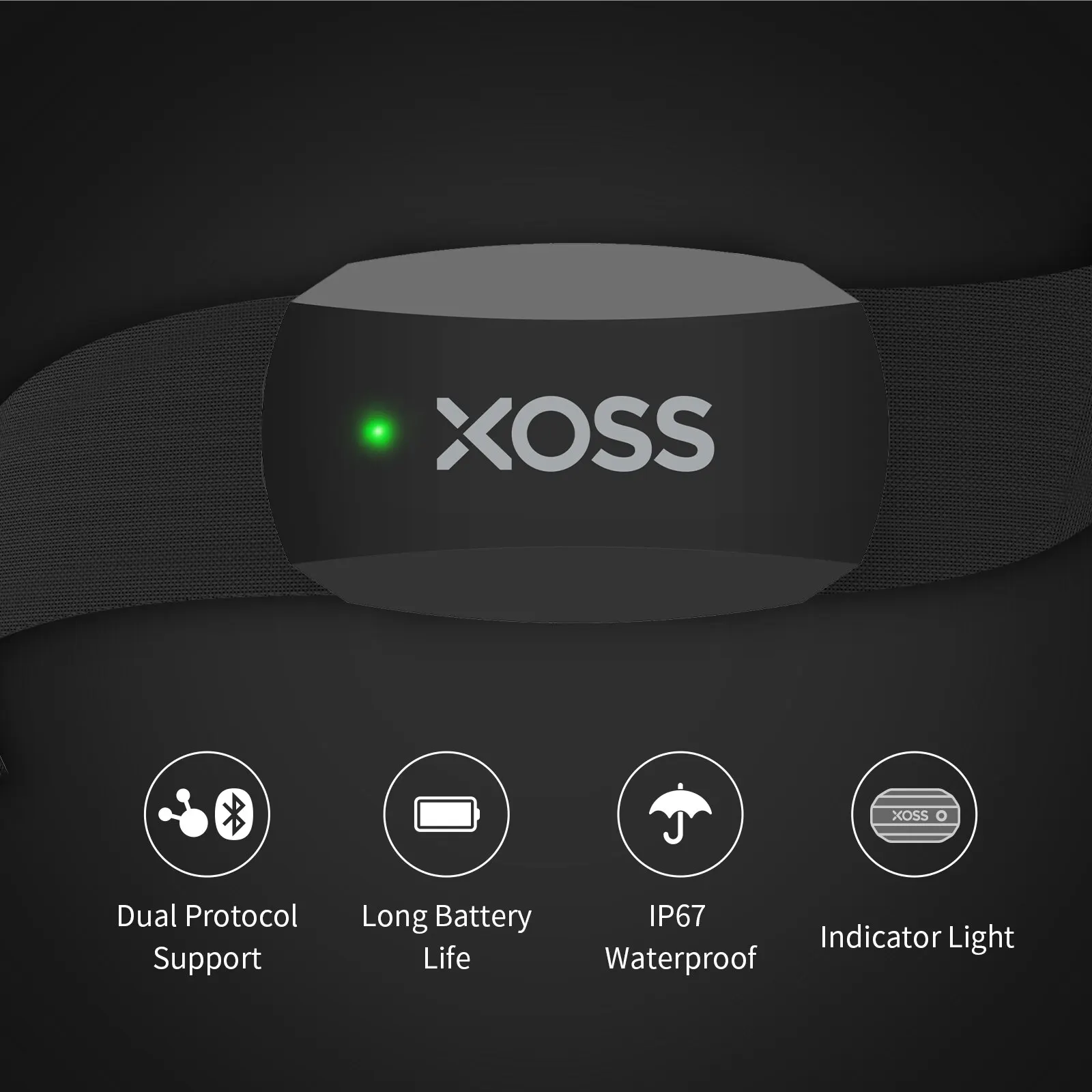 XOSS X2 Cinta Peitoral Monitor Cardíaco Bluetooth ANT+ - Imagem 2