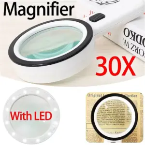lupa portátil led 30x