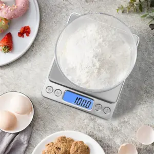 Balança Digital de Cozinha 3000g/0.1g Cinza Escuro