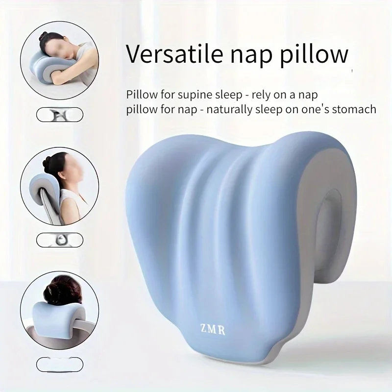 Travesseiro Ergonômico Suporte Pescoço Azul Claro - Imagem 2